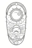 total solar eclipse tattoo design idea