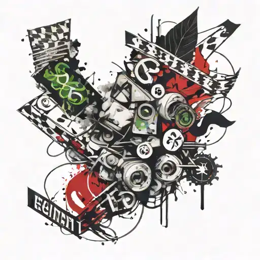 diligent greed money bum tattoo design idea
