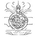 simple typography with the following text: purify the colors purify my mind and spread the ashes of the colors over this tattoo design idea