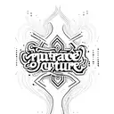 simple typography with the following text: purify the colors purify my mind and spread the ashes of the colors over this tattoo design idea