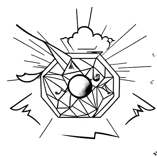 Create a minimalist tattoo representing the essence of 80s movies through iconic symbols and imagery tattoo design idea