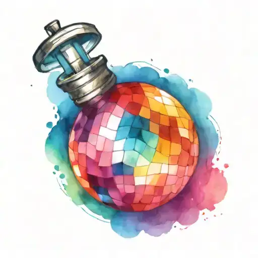 disco ball tattoo design idea