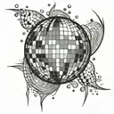 disco ball tattoo design idea