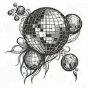 disco ball tattoo design idea