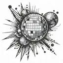 disco ball tattoo design idea