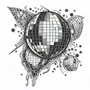 disco ball tattoo design idea