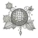 disco ball tattoo design idea