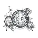 disco ball tattoo design idea