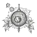 disco ball tattoo design idea