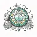 disco ball tattoo design idea