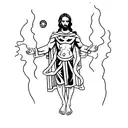 Jesus Cristo, 12/02/2023 e filho tattoo design idea