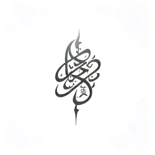 islamic calligraphy tattoo design idea