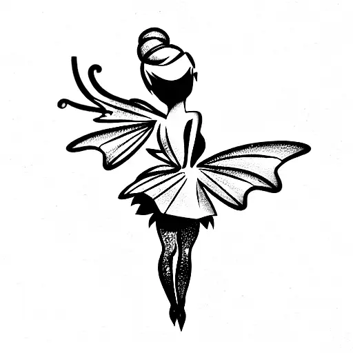 Watercolor Tinkerbell Silhouette Tattoo - Tattoos By Banshee | Facebook