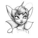tinkerbell, stockings tattoo design idea