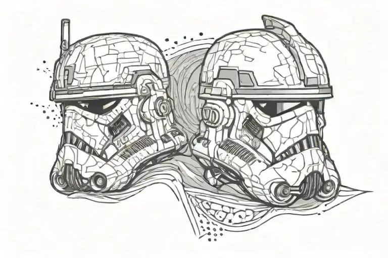 star wars clone troop death tattoo design idea