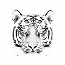 tiger and iris tattoo design idea