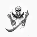 grim reaper tattoo design idea