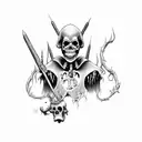 grim reaper tattoo design idea