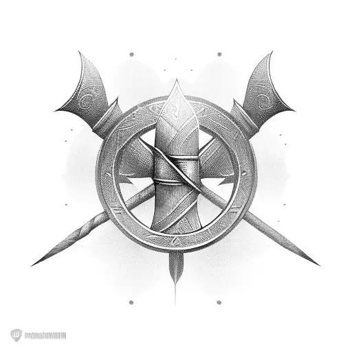 Viking axe tattoo design idea