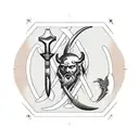 Viking axe tattoo design idea