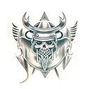 Viking axe tattoo design idea