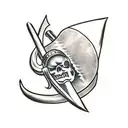 Viking axe tattoo design idea