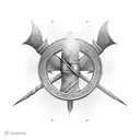 Viking axe tattoo design idea