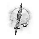 Viking axe tattoo design idea
