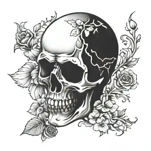 memento mori and memento vivere tattoo design idea