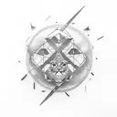 a small shape that looks so simple but so complicated  tattoo design idea