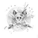 a small shape that looks so simple but so complicated  tattoo design idea