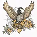  sunrise Waterfowl hunting and cross tattoo design idea