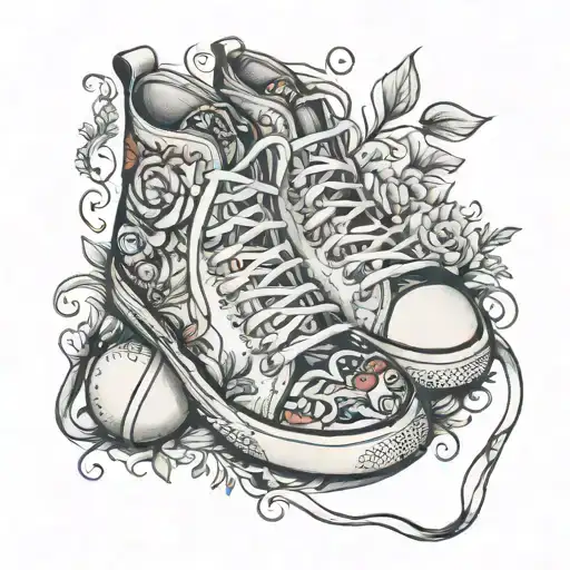 tennis shoe with Abel  tattoo design idea