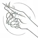 A minimalist tattoo of a helping hand reaching out to other addicts tattoo design idea