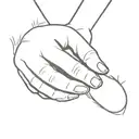 A minimalist tattoo of a helping hand reaching out to other addicts tattoo design idea