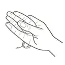 A minimalist tattoo of a helping hand reaching out to other addicts tattoo design idea