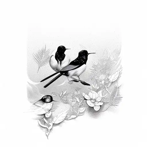 halcyon birds  tattoo design idea