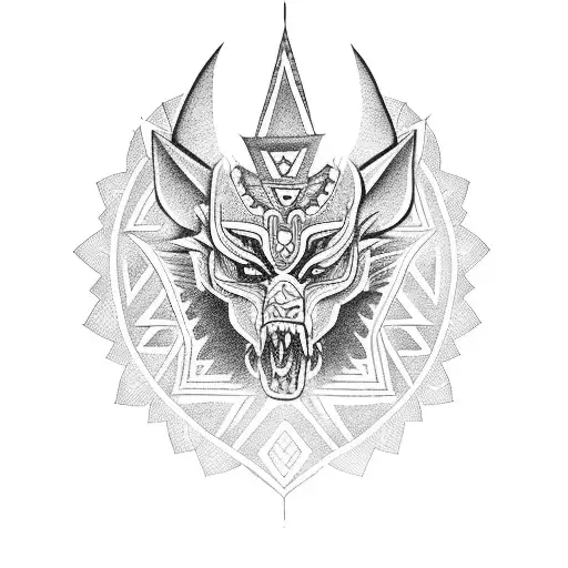 tribal M tattoo aztec tattoo design idea