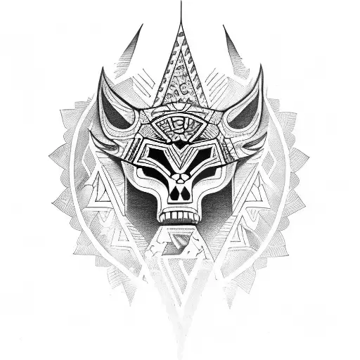 tribal M tattoo aztec tattoo design idea