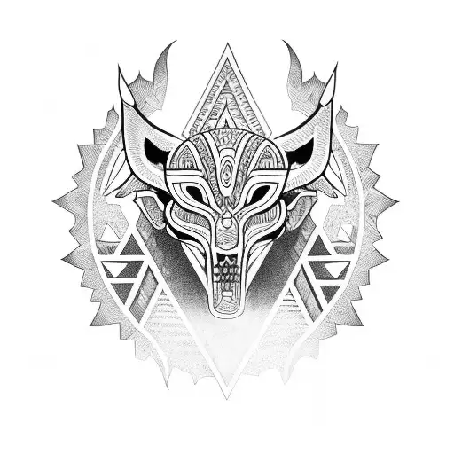 tribal M tattoo aztec tattoo design idea