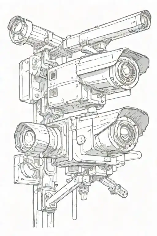 security cameras tattoo design idea