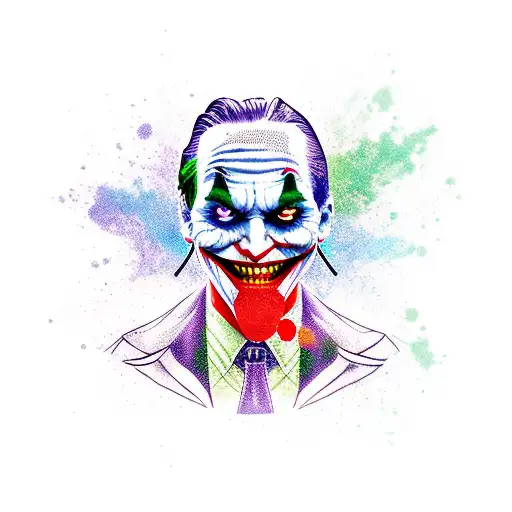 joker as a video editor  tattoo design idea