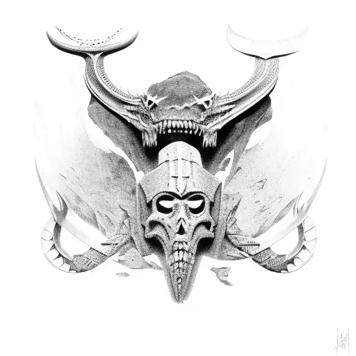 Ax serpent tattoo design idea