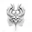 Ax serpent tattoo design idea