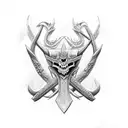 Ax serpent tattoo design idea