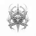 Ax serpent tattoo design idea