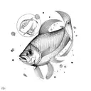 gemini with fish tattoo design idea