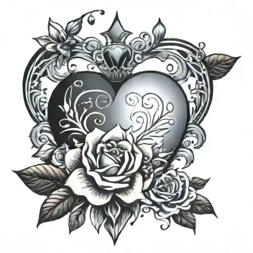 heart crown Olivia   tattoo design idea