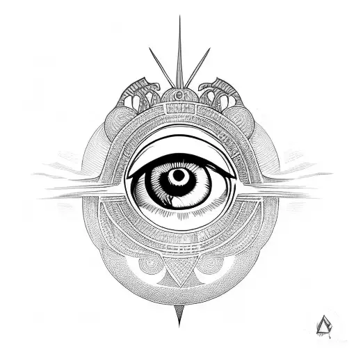 Eye of Ra tattoo design idea