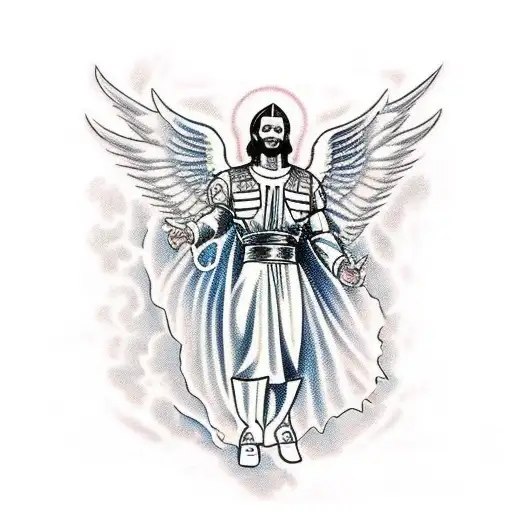 angel armor tattoo